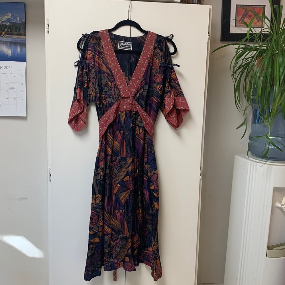 Swept Away Vintage 1975 Cold Shoulder Dress